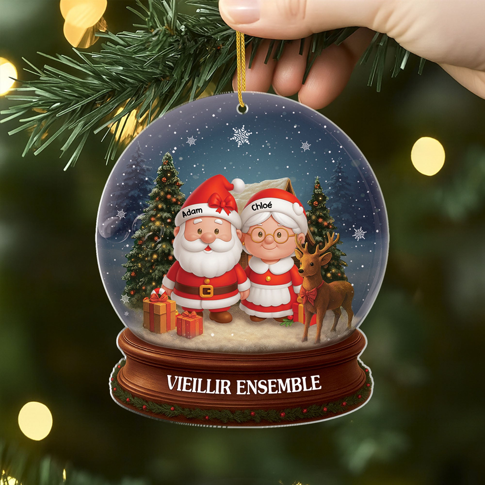 Effet D'impression 3D] Vieillir Ensemble Pour Couple Noël