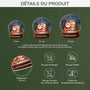 6704OFR3 effet dimpression 3d ornement acrylique personnalise boule a neige avec couple pere noel 6704otv5g
