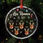 6712OFR1 ornement de noel en verre personnalise les rennes de papy mamie 6712o8pnb