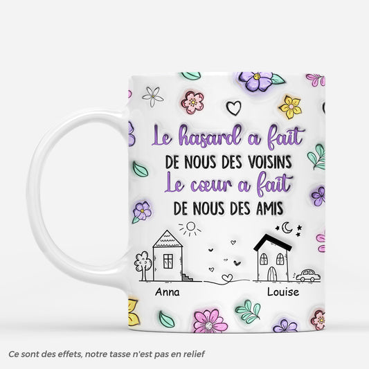 6717MFR1 effet dimpression 3d mug personnalise voisins et amis 6717m3ttf