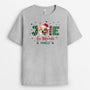6722AFR2 t shirt personnalise avec photo pour noel joie au monde 6722a3tca