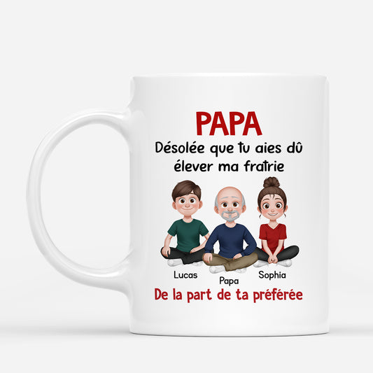 6737MFR1 mug personnalise humoristique desole papa 6737m6pmb