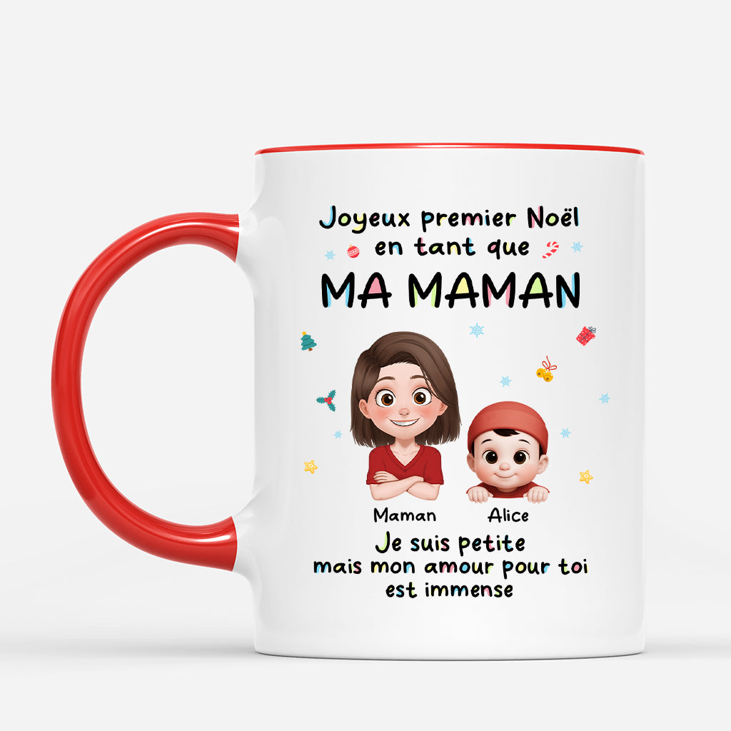 6738MFR2 mug personnalise pour maman papa joyeux premier noel avec bebe 6738m6zza