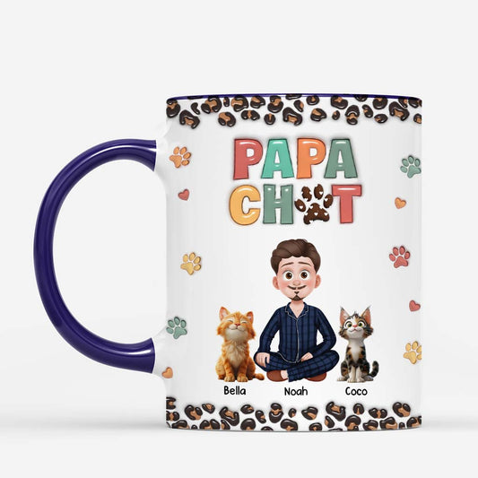 6743MFR2 mug personnalise maman chat style leopard 6743m6kad