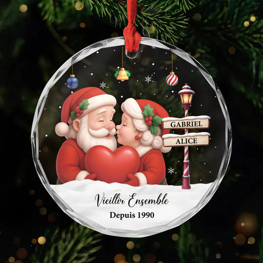 6753OFR1 ornement en verre personnalise couple pere noel vieillir ensemble 6753okl5g_1