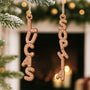 6756OFR2 ornement noel en bois a 1 couche personnalise femmehomme lettre de prenom style biscuit 6756otxza