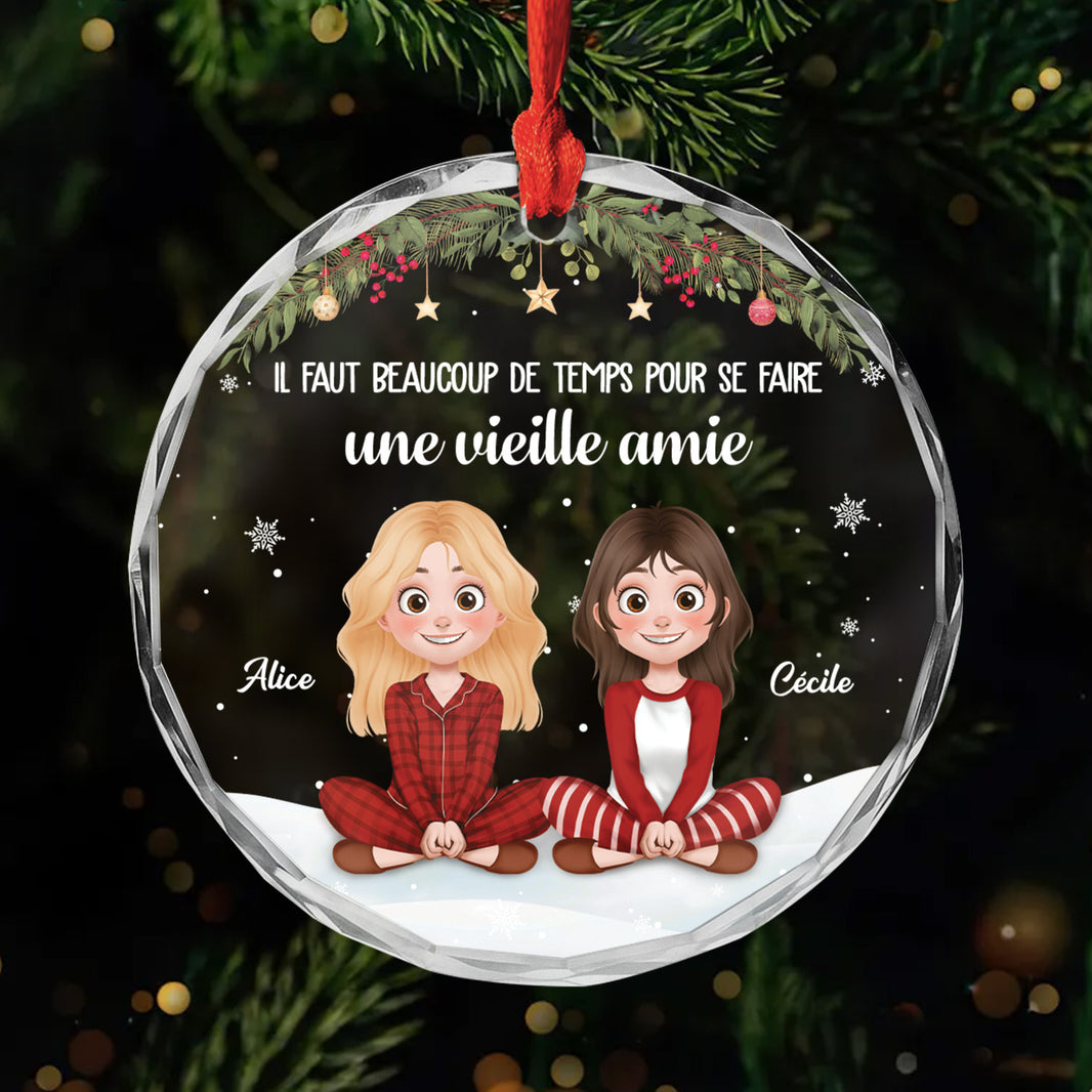 Ornement De Noël Personnalisé Couple - Vieillir Ensemble Depuis - Cadeau Plus Ornement De Noël Personnalisé Couple - Vieillir Ensemble Depuis - Cadeau Plus