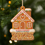 6775OFR1 ornement en bois a 1 couche personnalise famille premier noel dans nouvelle maison biscuit 6775otpni