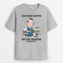 6929AFR2 t shirt personnalise une femme qui lit beaucoup des livres 6929aktza