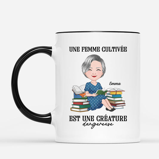 6929MFR2 mug personnalise une femme qui lit beaucoup des livres 6929mktza