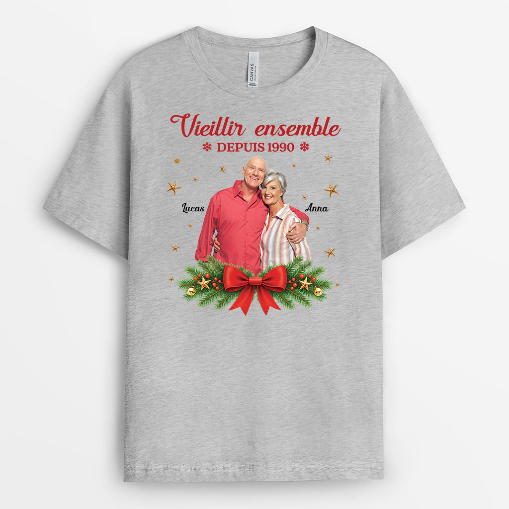 6933AFR1 t shirt personnalise couple de noel vieillir ensemble depuis 6933akltg_2