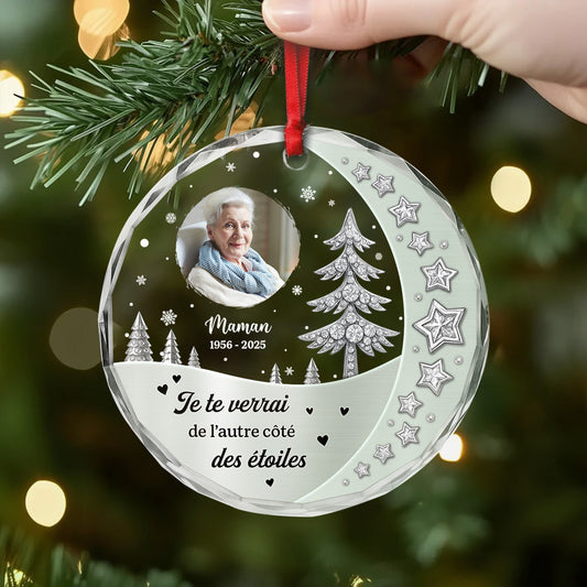 6944OFR2 ornement noel en verre personnalise commemoratif avec photo de mamanpapa le ciel devient different 6944o8zmb