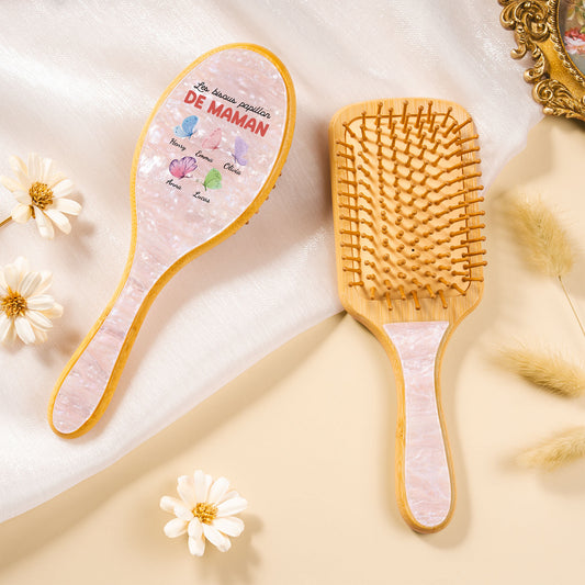6947AFR1 bisous papillon de mamie maman brosse a cheveux personnalisee en acetate imprimee uv 6947aqtvta_1