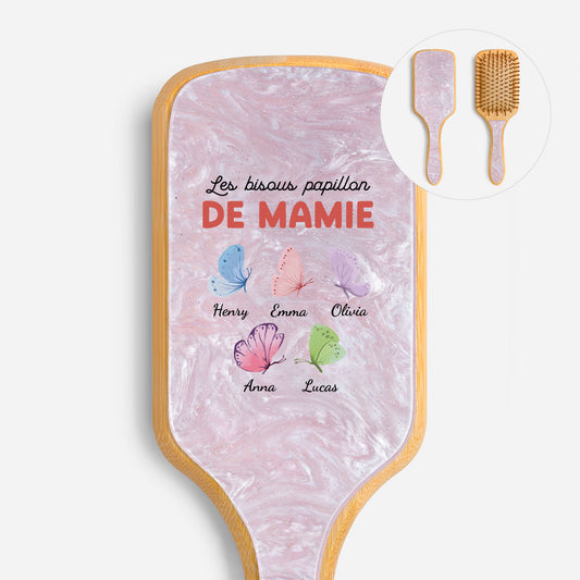 6947AFR1 bisous papillon de mamie maman brosse a cheveux personnalisee en acetate imprimee uv 6947aqtvta_2