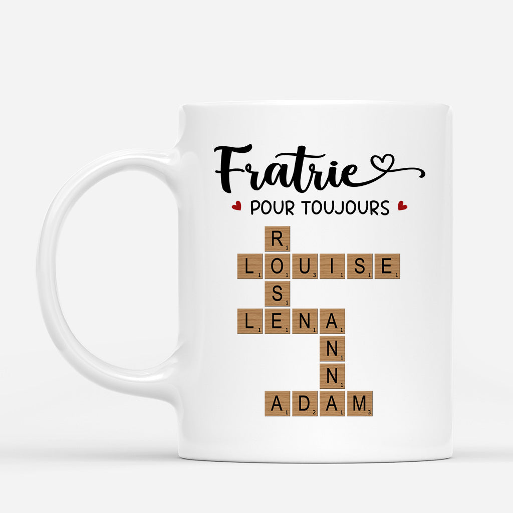 6978MFR1 mug personnalise avec mot croise pour soeurfrereami fratrie pour toujours 6978m6pta