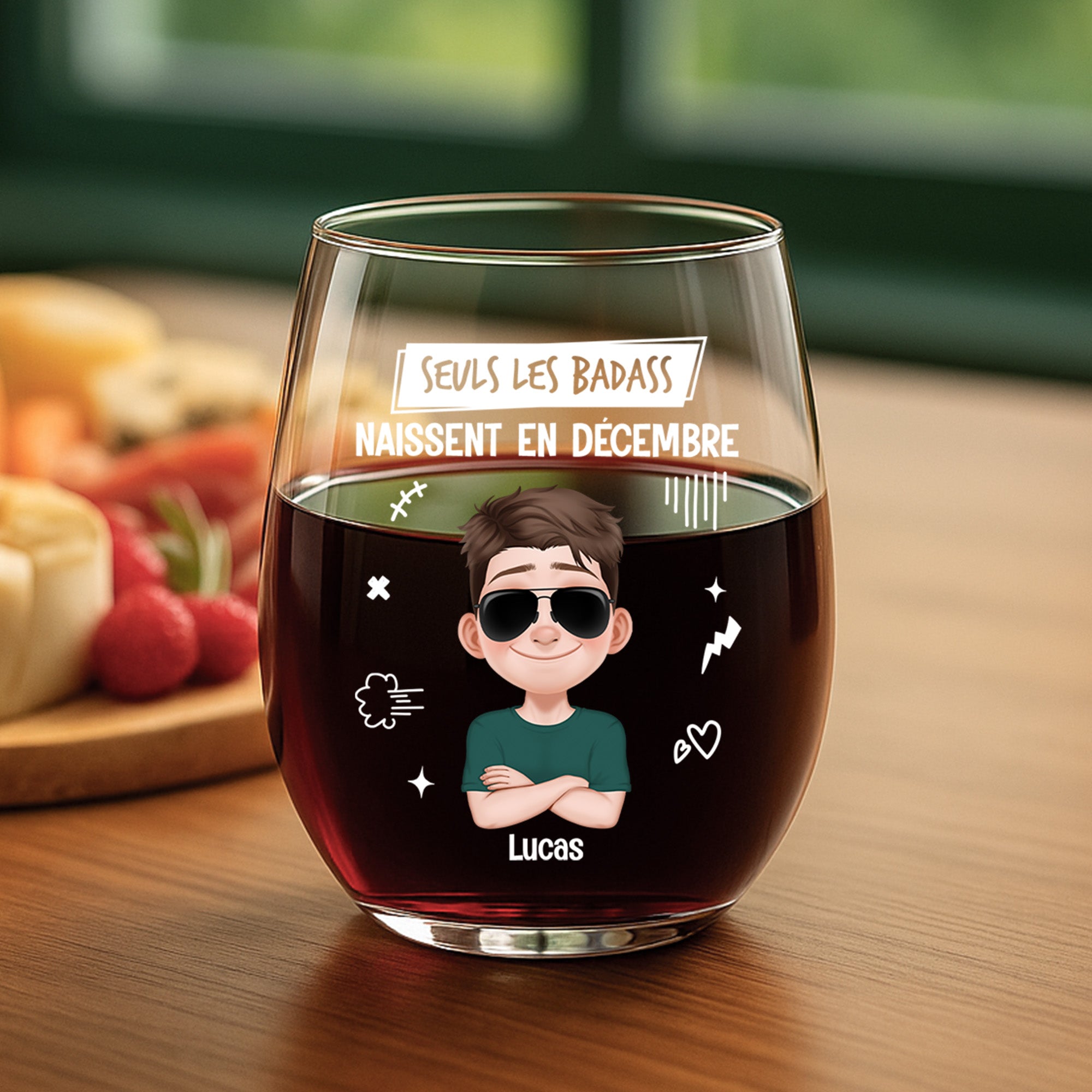 6997IFR2 verre a vin sans pied personnalise anniversaire pour femmehomme reines naissent en decembre 6997ikq5a