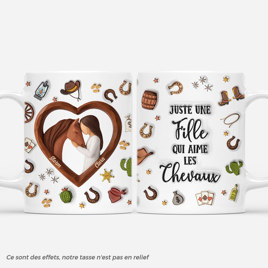 7014MFR1 effet dimpression 3d mug personnalise pour femme juste une fille qui aime son cheval 7014mkt5u