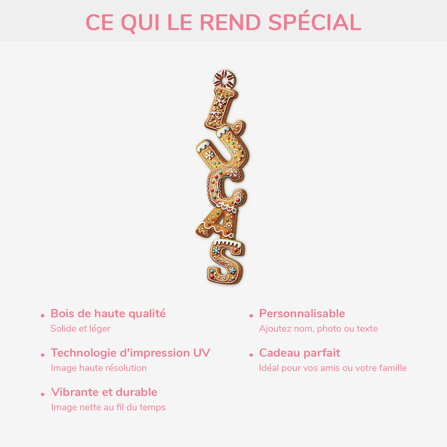 7018OFR3 effet dimpression 3d ornement noel en bois a 1 couche personnalise pour femmehomme lettres avec biscuit 7018o6t5a