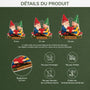 7032OFR3 effet dimpression 3d ornement noel acrylique personnalise couple gnome vieillir ensemble avec coeur 7032o3q5g