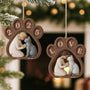 7033OFR2 ornement de noel en bois a 1 couche personnalise toujours ces pattes de chat 7033okqnd