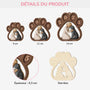 7033OFR3 ornement de noel en bois a 1 couche personnalise toujours ces pattes de chien 7033okqnc
