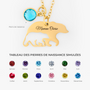 7042JFR5 collier personnalise pierre de naissance_ mamie maman ours 7042j0t5a