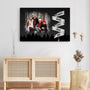 7050CFR3 toile personnalisee famille avec photo ensemble sous le ciel 7050c8tai