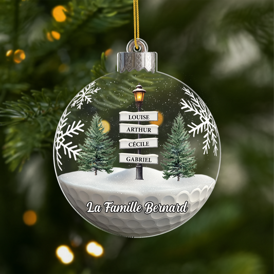 7055OFR1 effet dimpression 3d ornement acrylique personnalise famille boule de noel avec prenoms 7055o8t5i