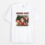 7056AFR1 t shirt personnalise de noel maman chat 7056akz5d