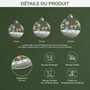 7059OFR3 effet dimpression 3d ornement acrylique personnalise boule de noel la bande a papy mamie 7059o8t5b