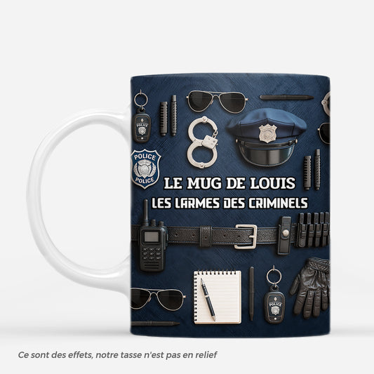 7060MFR1 mug personnalise officier de police pour femmehomme les larmes des criminels 7060mklnb_1