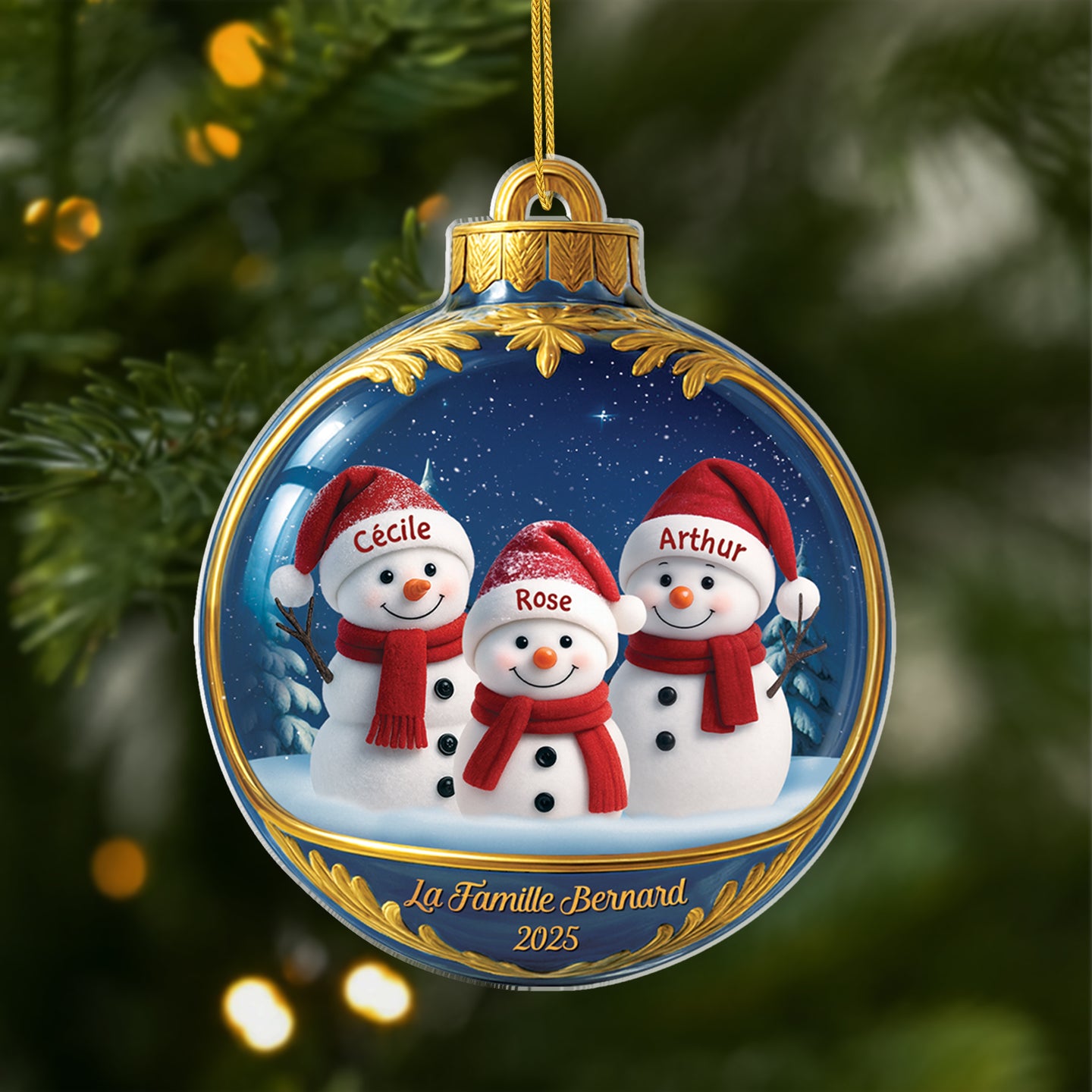 Kit au point compté Ornement Bonhomme de Neige – Juste un Petit Point