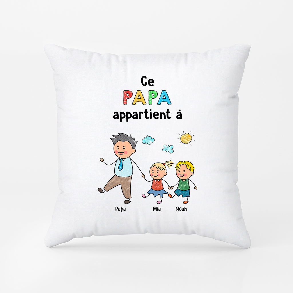 7078PFR2 ce papa cette maman appartient a coussin maman papa 7078ptpaa