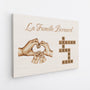 7082CFR2 toile mot croise personnalise notre famille avec mains 7082c8pni
