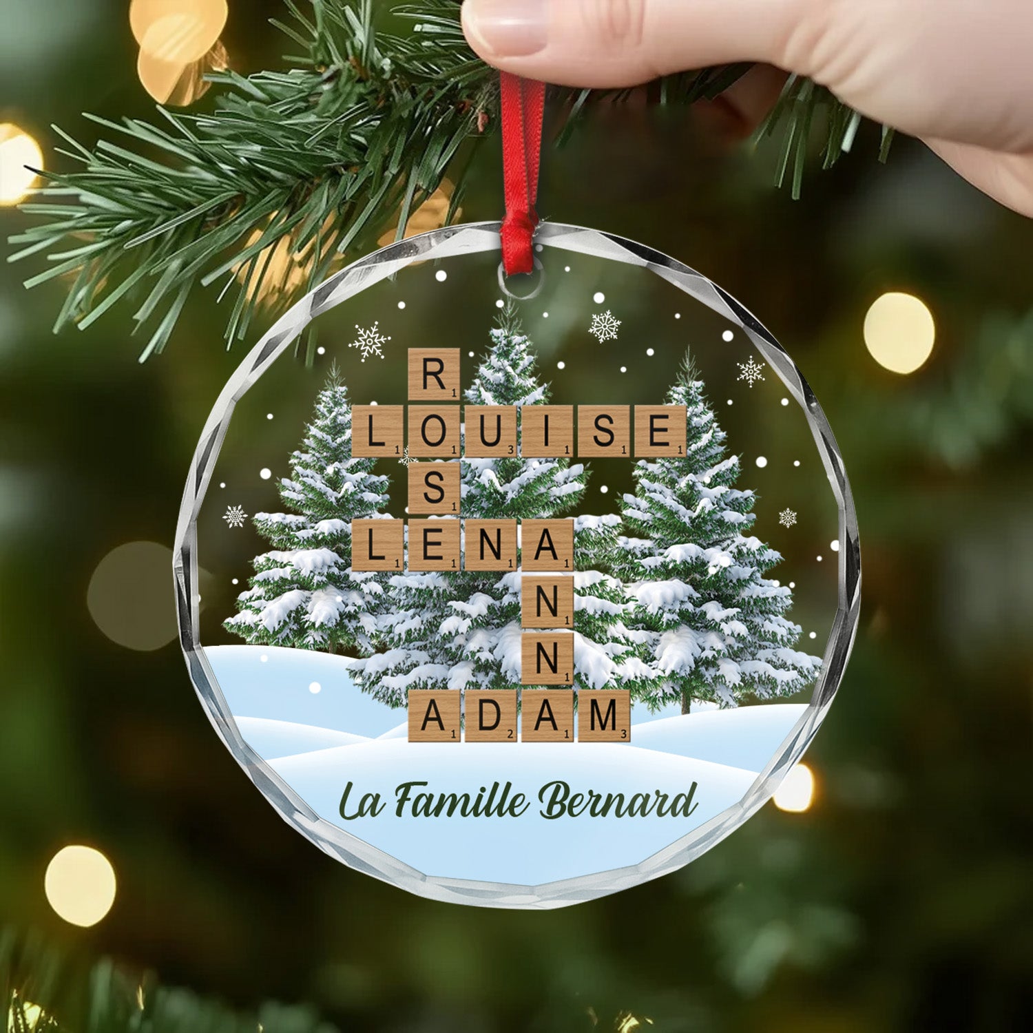 7093OFR2 ornement noel en verre personnalise nom de famille mots croises 7093okq5i