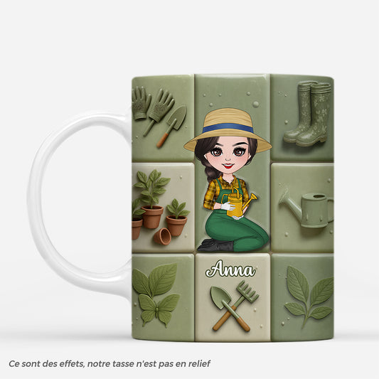 7096MFR1 effet dimpression 3d mug personnalise pour femme cadeau jardinage 7096m3pth