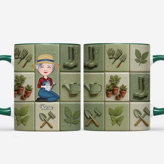 7096MFR2 effet dimpression 3d mug personnalise pour femme cadeau jardinage 7096m3pth