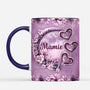 7097MFR2 effet dimpression 3d mug personnalise pour maman mamie la lune et fleurs 7097m3tta
