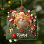 7109OFR1 ornement acrylique personnalise avec photo lettre du pere noel avec mon chat 7109otmnd