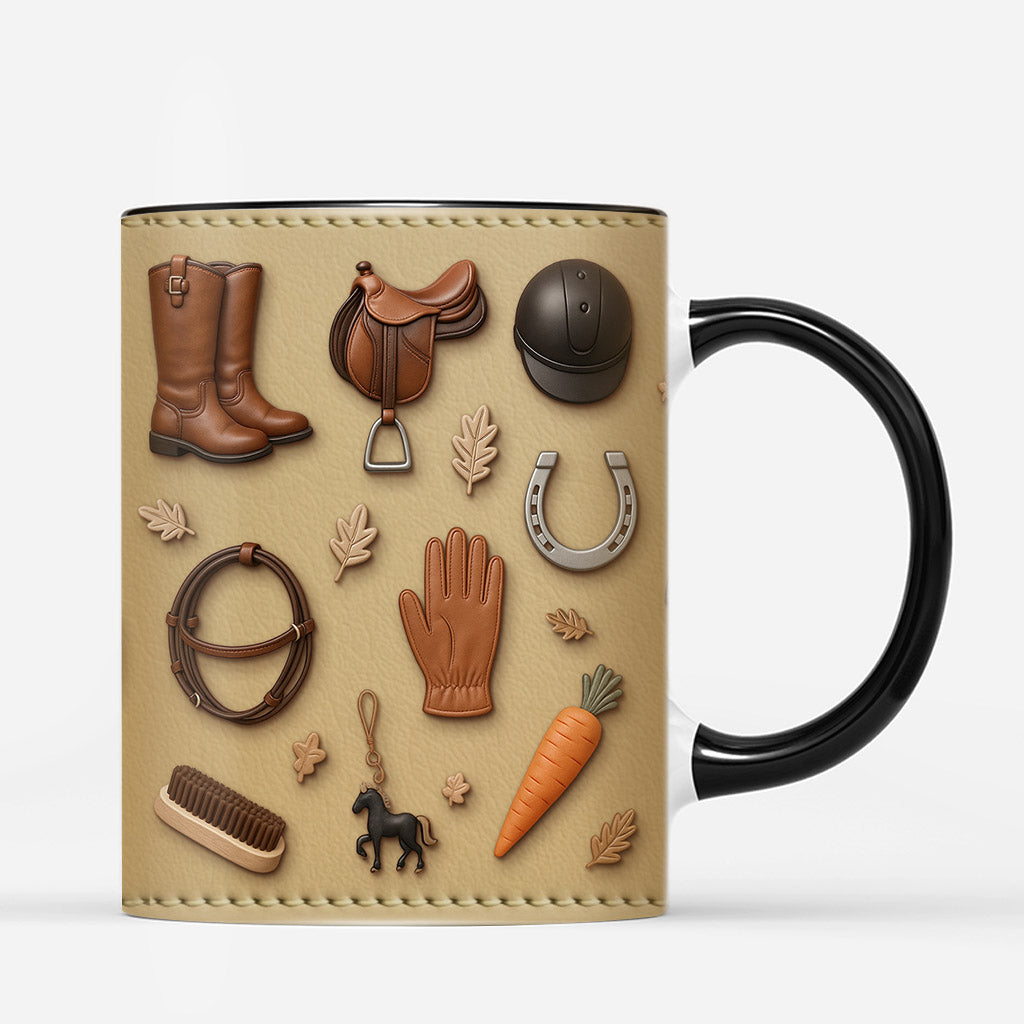 7111MFR3 effet dimpression 3d mug personnalise fille et son joli cheval 7111m6tzu