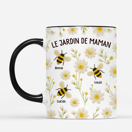7122MFR2 effet dimpression 3d mug personnalise le jardin de mamie maman avec abeille 7122m8twa