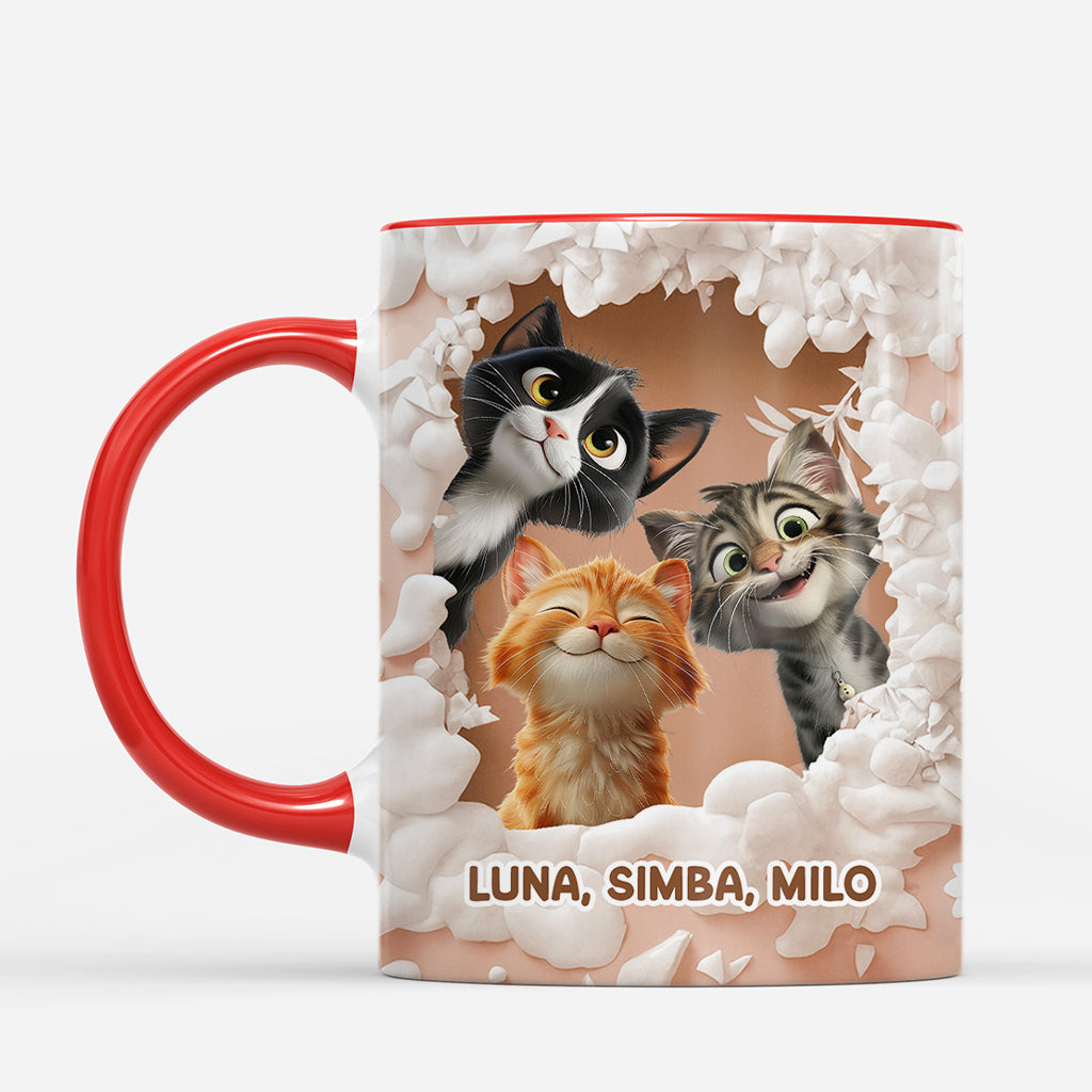 7149MFR2 effet dimpression 3d mug de noel personnalise chat dans la neige 7149m8mzc