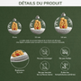 7158OFR3 effet dimpression 3d ornement acrylique personnalise boule de noel famille ours 7158OTT5I