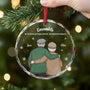 7160OFR2 ornement noel en verre personnalise couple avec photo ensemble de notre premier baiser 7160otl5g