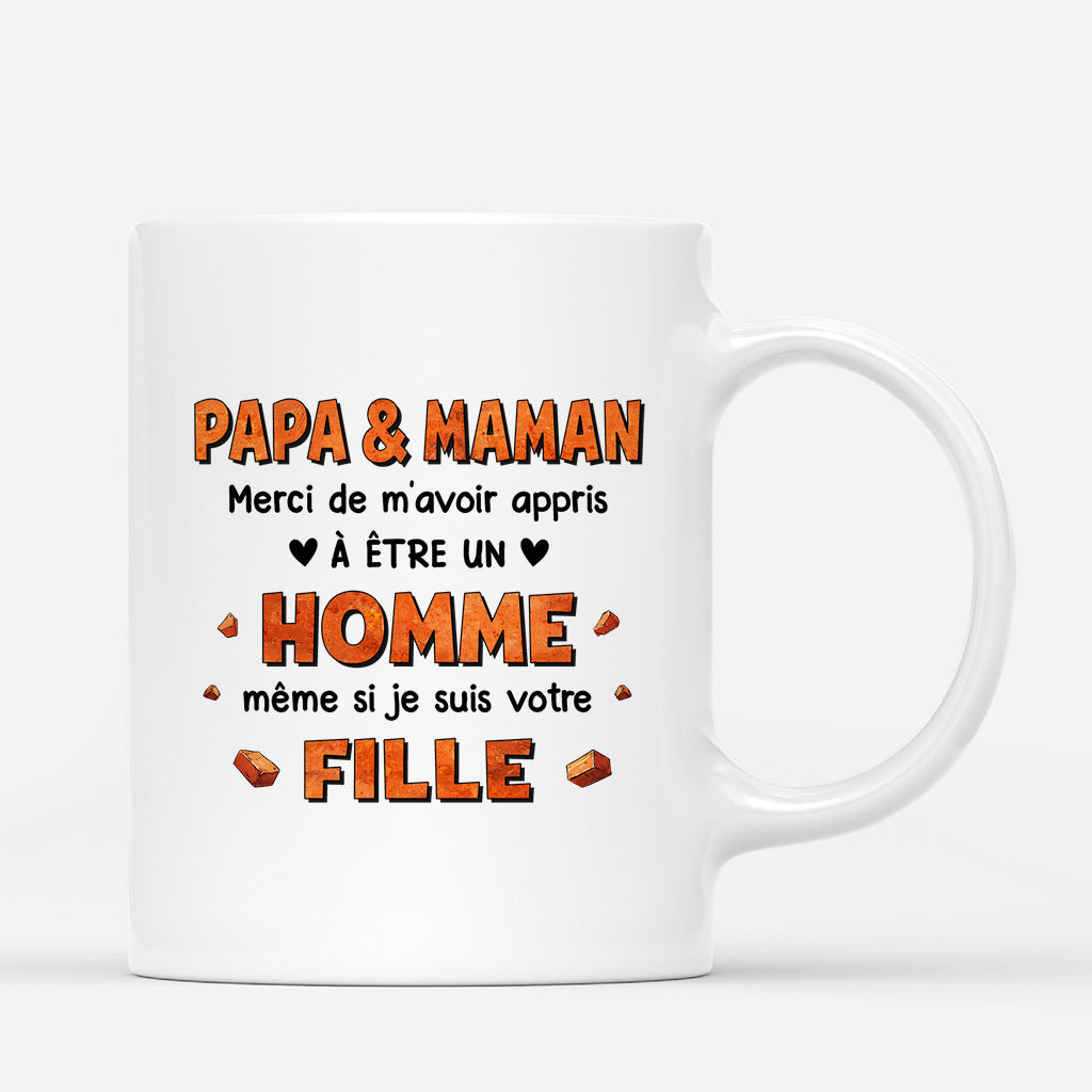 7200MFR3 mug personnalise papa maman meme si je suis votre fille 7200m6fma