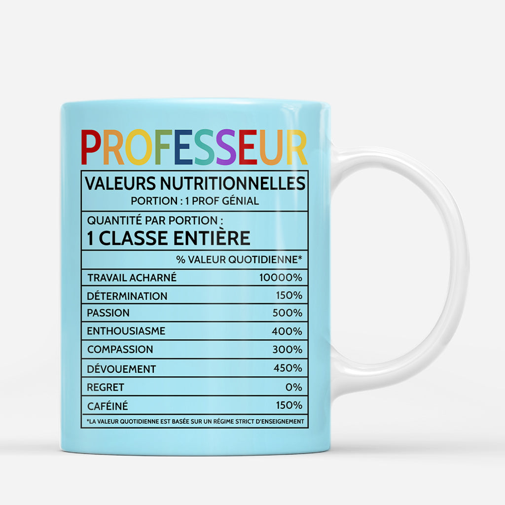 7232MFR3 effet dimpression 3d mug personnalise valeur nutritionnelle de professeur 7232mttca