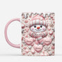 7235MFR1 effet dimpression 3d mug de noel personnalise maman mamie bonhomme de neige rose 7235mklta_2