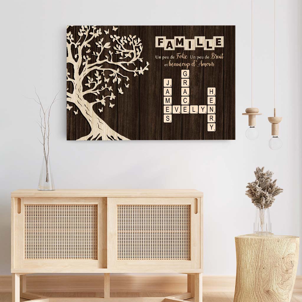 7256CFR3 toile mot croise personnalise arbre de famille 7256c8t5i