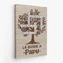 7258CFR2 toile personnalise avec mot croise la band a mamie papy 7258c8l5a