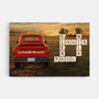 7269CFR1 toile personnalisee avec mots croises notre famille avec voiture 7269ctt5i